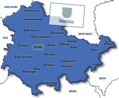 Thuringia Map